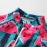 Kids Long Sleeves Zip Front Swimwear Girls Watermelon Printing Sunscreen One piece Swimsuit For Hot Spring watermelon 7 8years XL