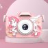 Kids Mini Camera 2 0ips Display Hd Digital Camera Cartoon Educational Toy 800w Single Camera Pink