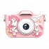 Kids Mini Camera 2 0ips Display Hd Digital Camera Cartoon Educational Toy 800w Single Camera Pink