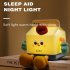 Kids Night Light With Phone Support Rechargable Dimmable Carton Milk Box Night Lamp Bedside Light Room Decor warm yellow light