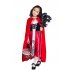 Kids Oktoberfest Festival Printing Dress   Hooded Cape Halloween Costumes red L