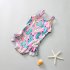 Kids One piece Swimsuit Cute Cactus Printing Sleeveless Rash Guard Swimwear Summer Beach Bathing Suit For Girls cactus 6 7years L