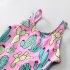 Kids One piece Swimsuit Cute Cactus Printing Sleeveless Rash Guard Swimwear Summer Beach Bathing Suit For Girls cactus 6 7years L