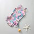 Kids One piece Swimsuit Cute Cactus Printing Sleeveless Rash Guard Swimwear Summer Beach Bathing Suit For Girls cactus 7 8years XL