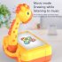 Kids Painting Board Toys Multi functional Projector Cartoon Art Painting Table With Lighting Music Toys For Boys Girls green