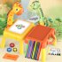 Kids Painting Board Toys Multi functional Projector Cartoon Art Painting Table With Lighting Music Toys For Boys Girls green