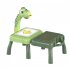 Kids Painting Board Toys Multi functional Projector Cartoon Art Painting Table With Lighting Music Toys For Boys Girls green