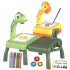 Kids Painting Board Toys Multi functional Projector Cartoon Art Painting Table With Lighting Music Toys For Boys Girls green