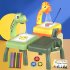 Kids Painting Board Toys Multi functional Projector Cartoon Art Painting Table With Lighting Music Toys For Boys Girls green