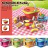 Kids Picnic Basket Food Toy Set Pretend Play Camping Set With Play Food For Boys Girls Birthday Gifts Pizza Picnic Basket