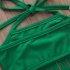 Kids Pineapple Printing Swim Suit Girls Cartoon Tassels Top  Shorts Headband Green XH1398BK 90cm