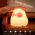 Kids Portable Silicone Night Light Rgb Colorful Dimming Infrared Remote Control Rechargeable Bedside Lamps Patted Light