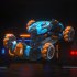 Kids RC Car Toy Gesture Sensing Double sided Twist Stunt Car Electric Racing Off Road Vehicle Model Toys Blue