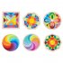 Kids Rainbow Puzzle Building Blocks Wooden Building Bricks Jigsaw Puzzle Early Educational Toys For Kids Gifts C
