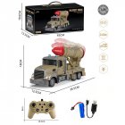 Kids RC Truck Movable Missile Launcher Vehicle Simulation Turret Rotation RC Car