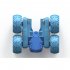 Kids Remote Control Car Toy Double Sided 360 Degree Rotating 4wd Stunt RC Car with Light Blue