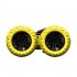 Kids Remote Control Car Toy Double Sided 360 Degree Rotating 4wd Stunt RC Car with Light Yellow