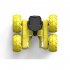 Kids Remote Control Car Toy Double Sided 360 Degree Rotating 4wd Stunt RC Car with Light Yellow