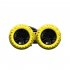 Kids Remote Control Car Toy Double Sided 360 Degree Rotating 4wd Stunt RC Car with Light Yellow