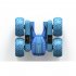 Kids Remote Control Car Toy Double Sided 360 Degree Rotating 4wd Stunt RC Car with Light Blue