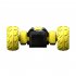 Kids Remote Control Car Toy Double Sided 360 Degree Rotating 4wd Stunt RC Car with Light Yellow