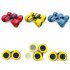 Kids Remote Control Car Toy Double Sided 360 Degree Rotating 4wd Stunt RC Car with Light Blue