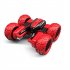 Kids Remote Control Car Toy Double Sided 360 Degree Rotating 4wd Stunt RC Car with Light Red