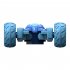 Kids Remote Control Car Toy Double Sided 360 Degree Rotating 4wd Stunt RC Car with Light Blue