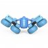 Kids Remote Control Car Toy Double Sided 360 Degree Rotating 4wd Stunt RC Car with Light Blue