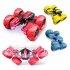 Kids Remote Control Car Toy Double Sided 360 Degree Rotating 4wd Stunt RC Car with Light Blue