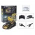 Kids Remote Control Car Gesture Induction Deformation Wall Climbing Stunt Car Black and Gold Dual Control