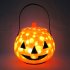 Kids Rotating LED Starry Effect Pumpkin Lamp with Sound for Halloween Decoration 14 cm music