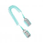 Kids Safety Harness Infant Baby Anti-lost Wrist Band Key Lock 360 Degree Rotation Anti-lost Rope light green - B 2 meters