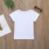 Kids Short Sleeve Round Collar Cotton Letter Printing T shirt