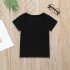 Kids Short Sleeve Round Collar Cotton Letter Printing T shirt