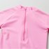 Kids Short Sleeves One piece Swimsuit Cartoon Printing Quick drying Swimwear For 2 7 Years Old Boys Girls pink 2 3years S