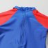 Kids Short Sleeves One piece Swimsuit Cartoon Printing Quick drying Swimwear For 2 7 Years Old Boys Girls blue red crab 6 7years XL