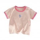 Kids Short Sleeves T-shirt Fashion Cute Printing Round Neck Breathable Tops For 1-6 Years Old Boys Girls A22 2-3Y 100cm