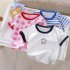 Kids Short Sleeves T shirt Fashion Cute Printing Round Neck Breathable Tops For 1 6 Years Old Boys Girls A11 1 2Y 90cm