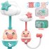 Kids Shower BathToys Cute Baby Faucet Bathing Water Spray Tool Dabbling Toy Red  color box 