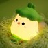 Kids Silicone Chick Night Light Dimmable Eye Protection USB Rechargeable Nightlights Birthday Xmas Gifts For Boys Girls green