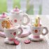 Kids Simulate Wooden Strawberry Afternoon Tea Play House Tea Set Educational Toys