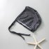 Kids Sleeveless Swimsuit Girls Cute Plaid Printing Breathable One piece Swimwear For Swimming Hot Spring black 7 8years XL