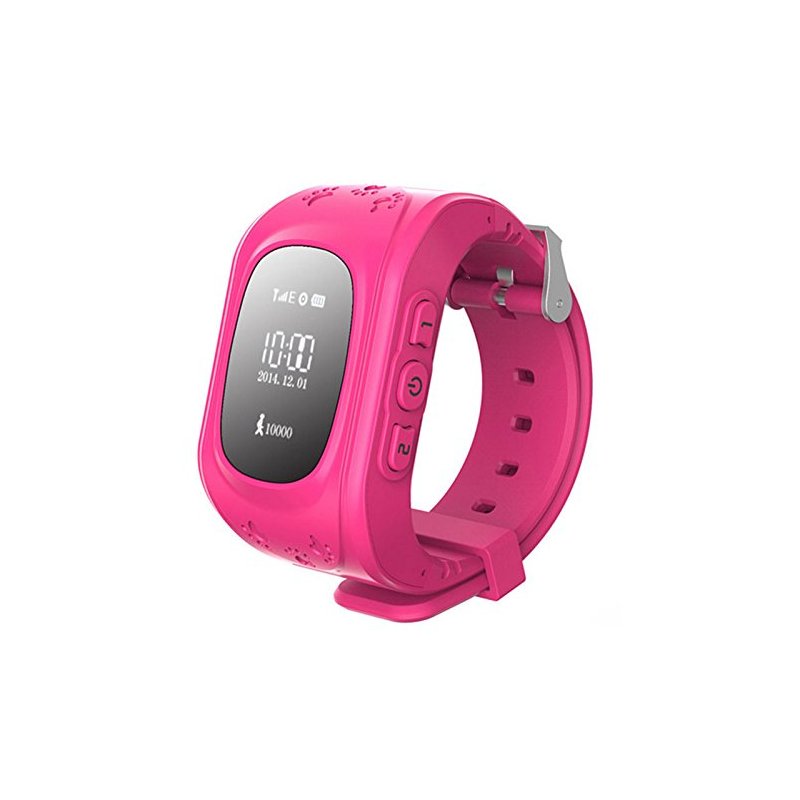 Kids Smart Watch Girls Boys Digital Watch with Anti-Lost SOS Button GPS Tracker Smartwatch  Pink