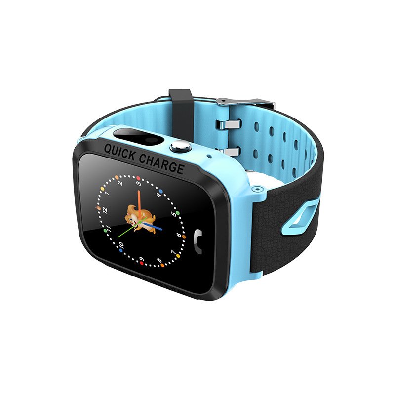 Kids Smart Watch Waterproof 1.44 Inch Screen Remote Control Photograph Positioning Intercom Watch Blue-without GPS