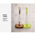Kids Stretchable Floor Cleaning Tools Mop Broom Dustpan Play house Toys Gift  Light green broom   dustpan set