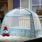 Kids Summer Dome Mongolian Yurt Shape Folding Mosquito Net blue