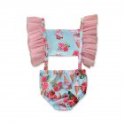 Kids Sweet Floral Printing Swimsuit Sleeveless Quick-drying One-piece Swimwear For Girls 205006 1-2Y 2T