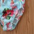 Kids Sweet Floral Printing Swimsuit Sleeveless Quick drying One piece Swimwear For Girls 205006 2 3Y 3T