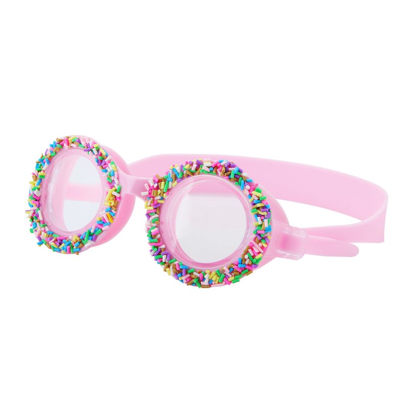 Kids Swimming Glasses Silicone Waterproof Anti-fog Eyes Protection Goggles Pink